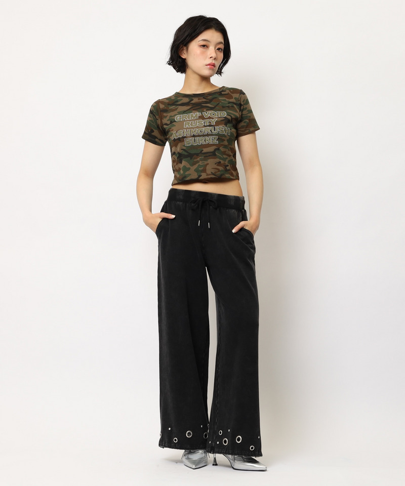 ラインストーンロゴミニTシャツ 詳細画像 カーキ系 3