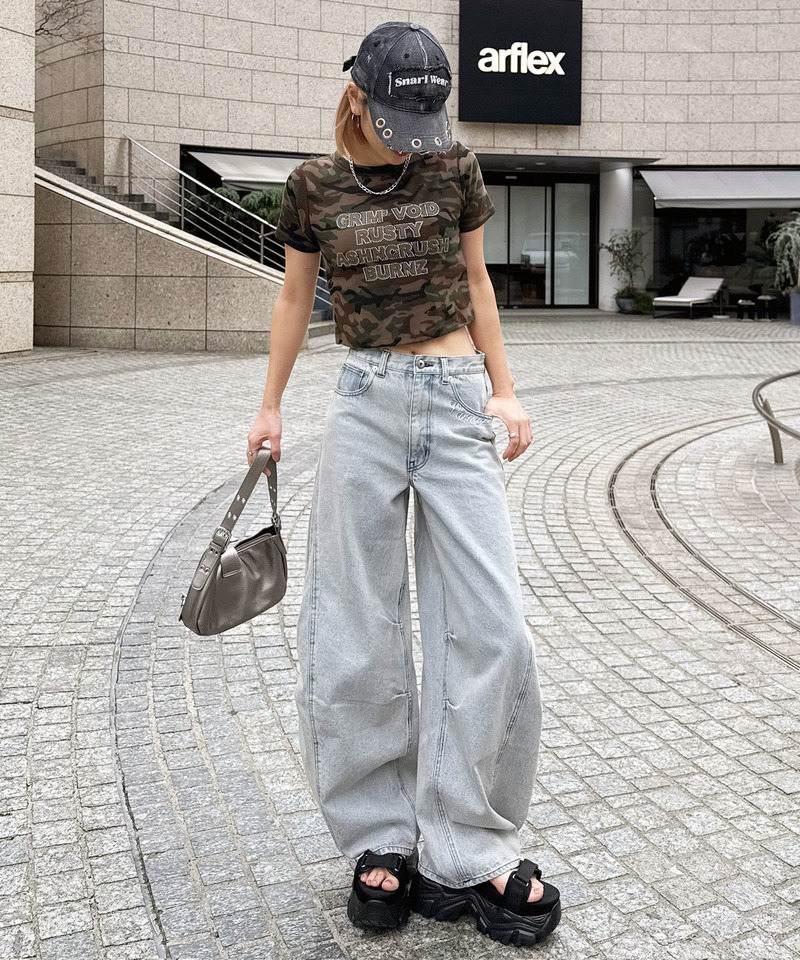 ラインストーンロゴミニTシャツ 詳細画像 カーキ系 6