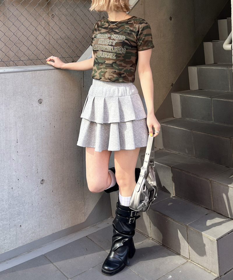 ラインストーンロゴミニTシャツ 詳細画像 カーキ系 9