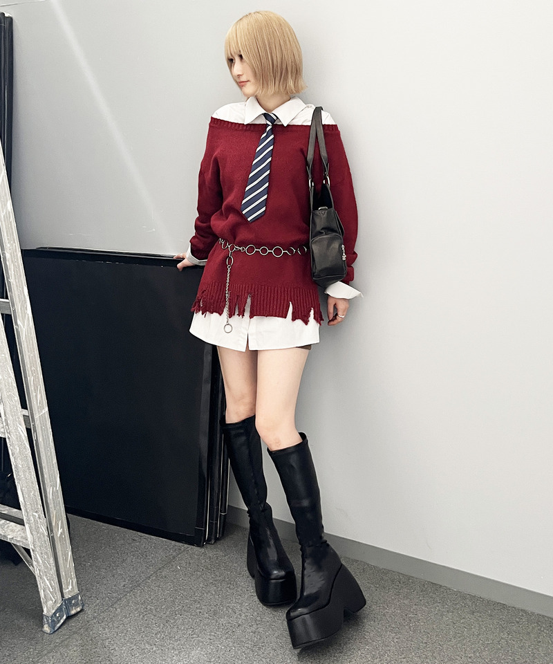 レイヤードシャツワンピース 詳細画像 レッド 6