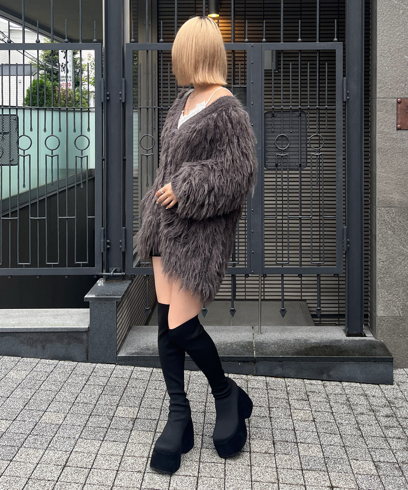 ループファーニット 詳細画像 グレー 7