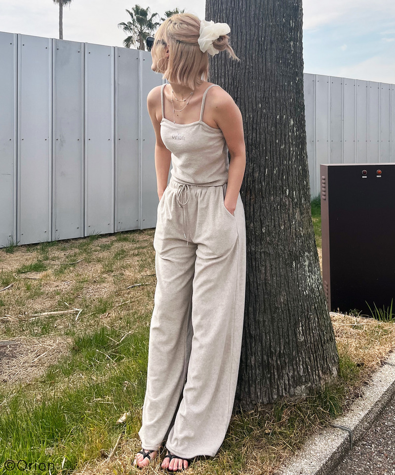 【Orion/オリオン】ラインストーンロゴパイルキャミソール 詳細画像 ベージュ 11