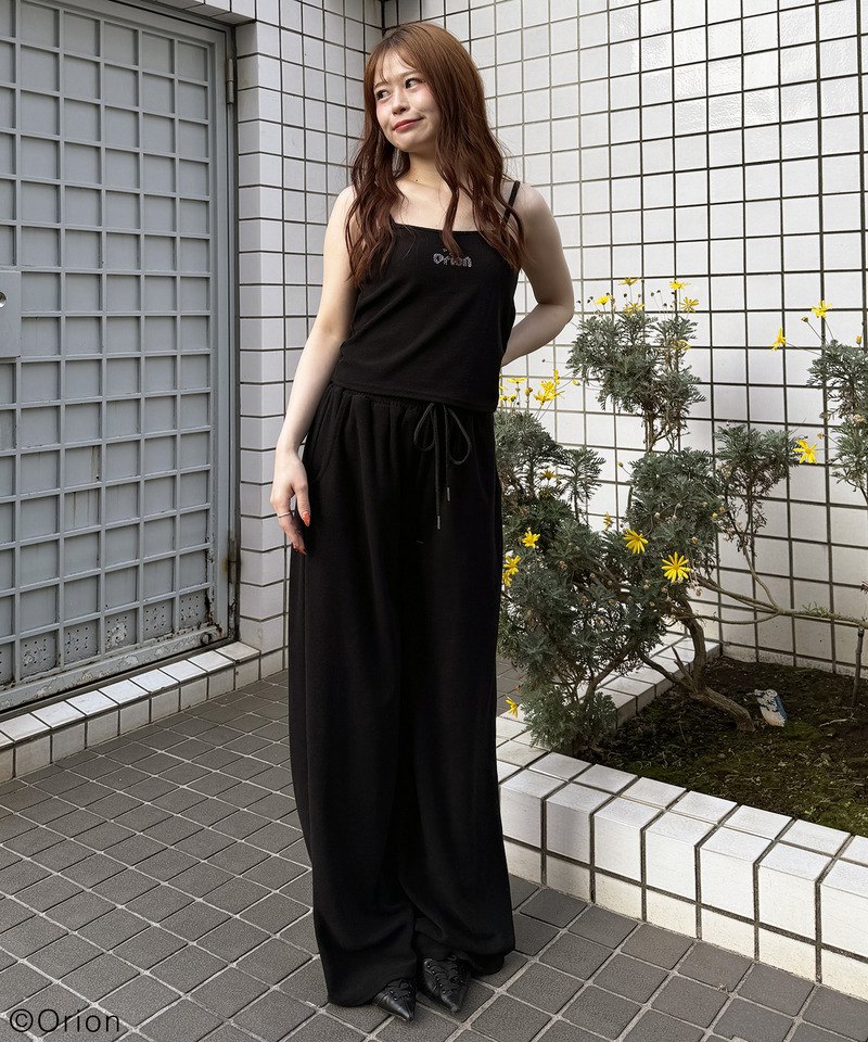 【Orion/オリオン】ラインストーンロゴパイルキャミソール 詳細画像 ブラック 10