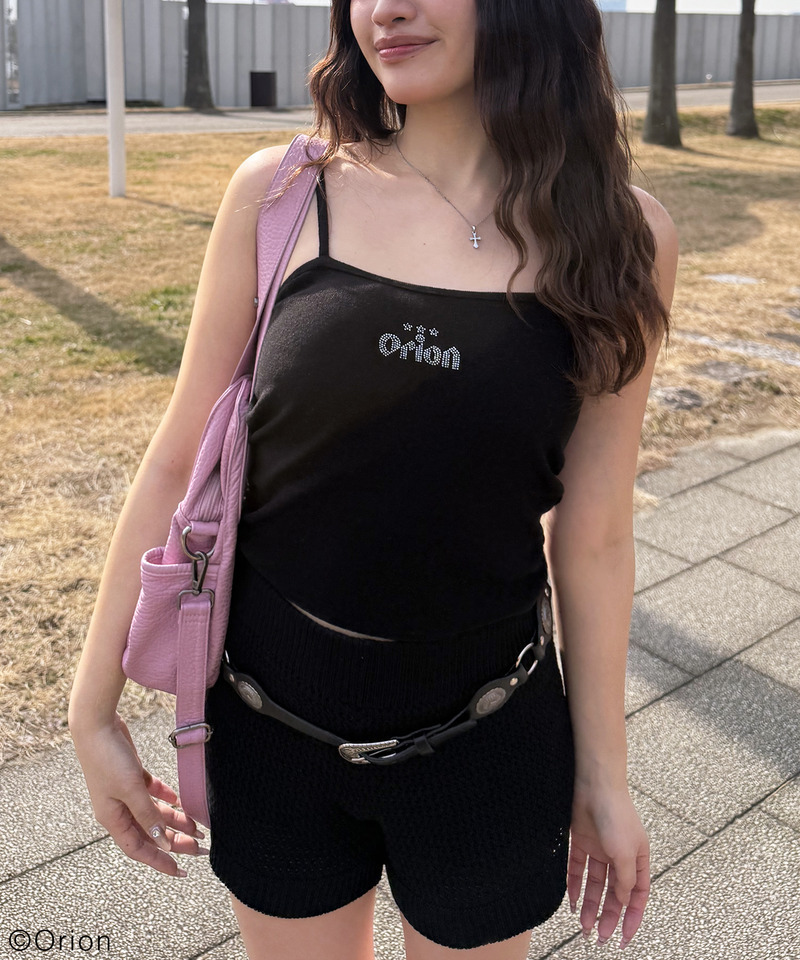 【Orion/オリオン】ラインストーンロゴパイルキャミソール 詳細画像 ブラック 12