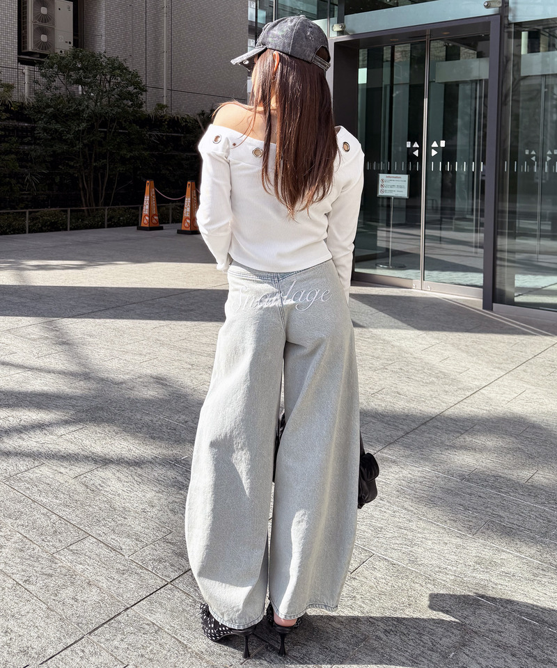 アイレットワンショルトップス 詳細画像 ホワイト 4