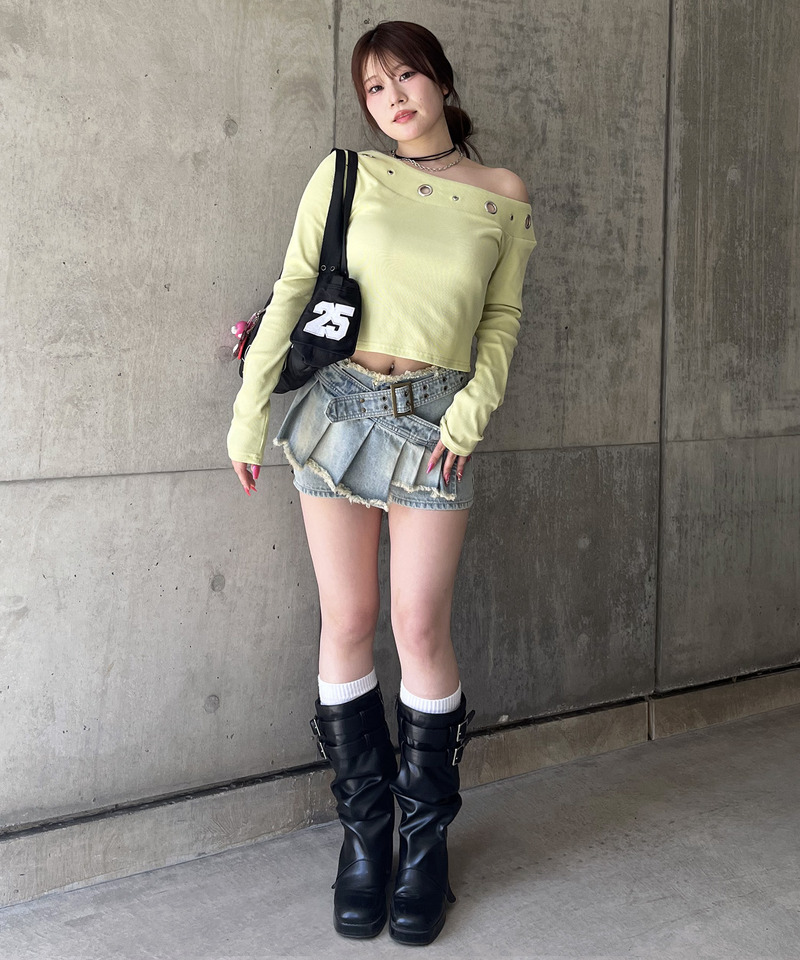 アイレットワンショルトップス 詳細画像 グリーン 2