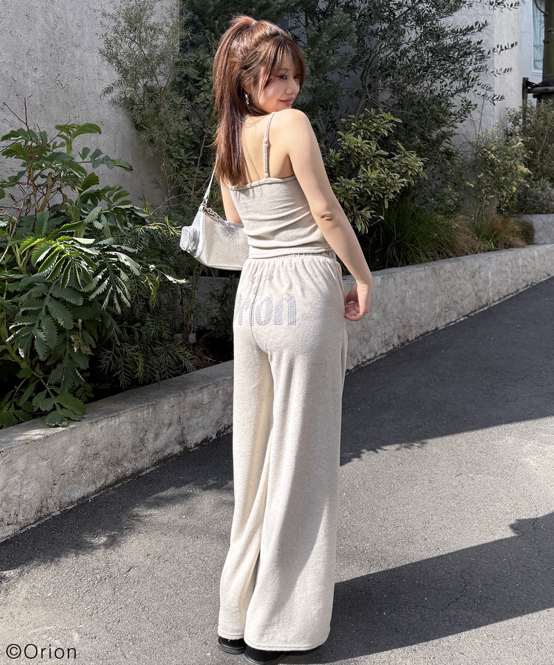 【Orion/オリオン】ラインストーンロゴパイルパンツ 詳細画像 ベージュ 12