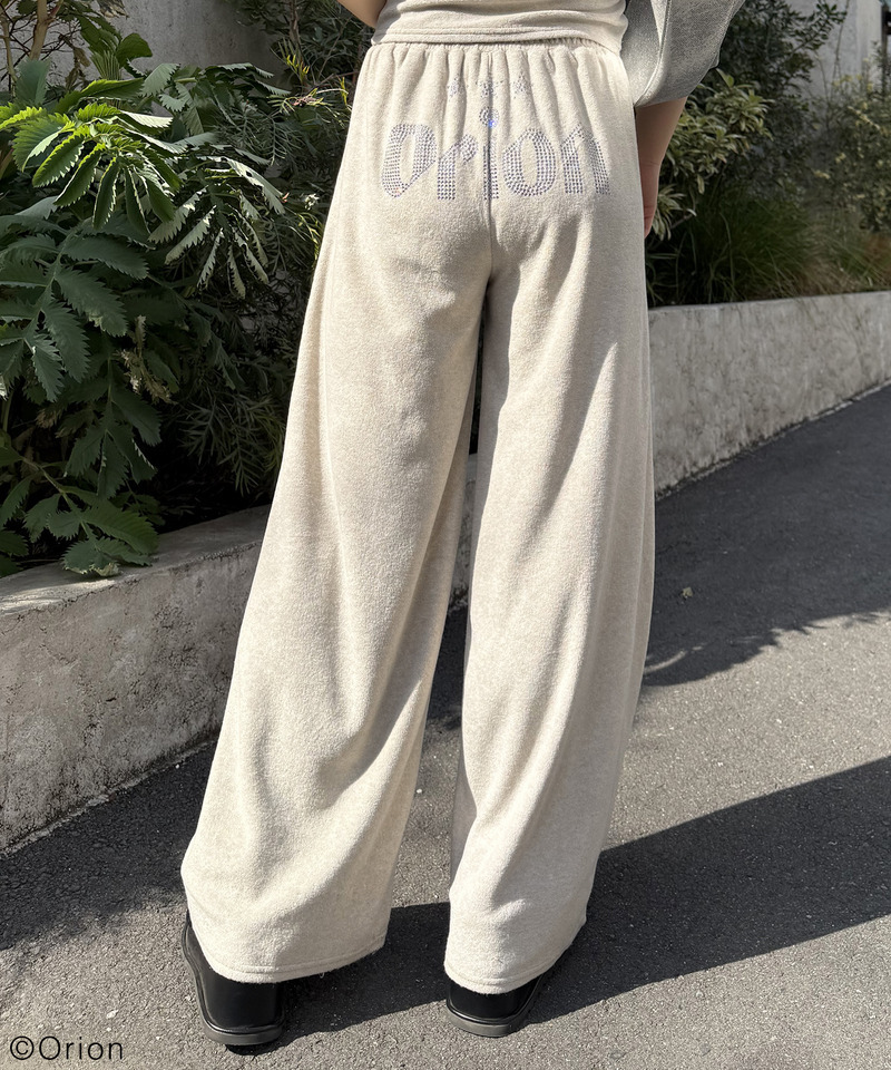 【Orion/オリオン】ラインストーンロゴパイルパンツ 詳細画像 ベージュ 13