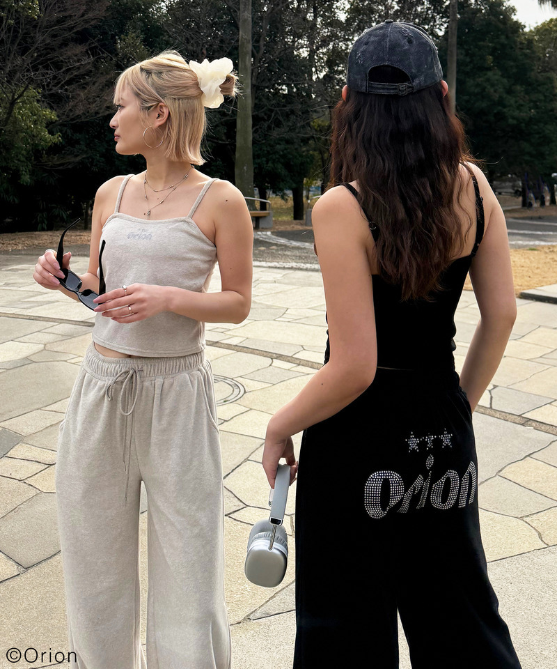 【Orion/オリオン】ラインストーンロゴパイルパンツ 詳細画像 ブラック 14