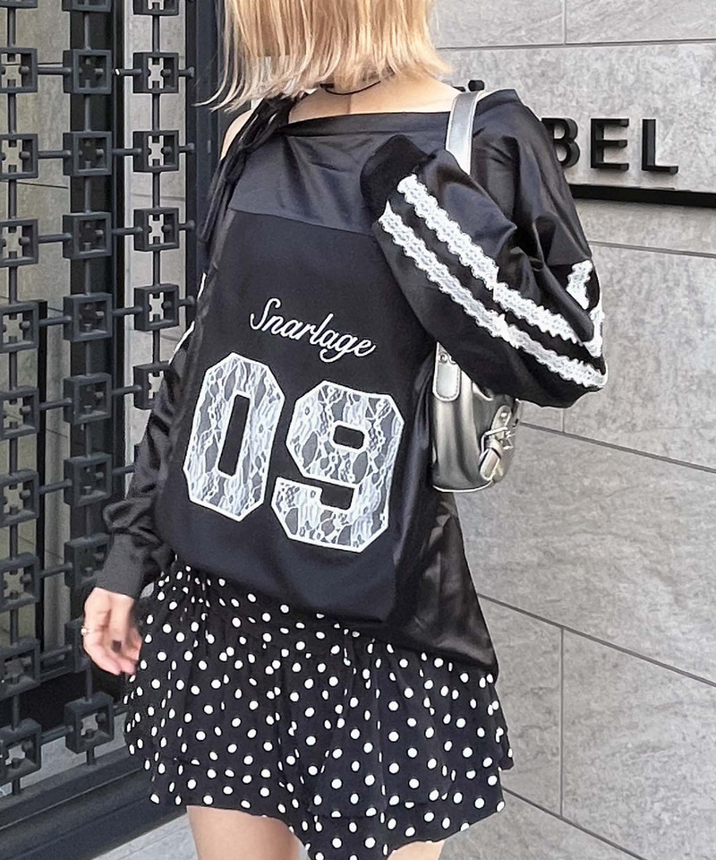 ドロストリボンティアードスカート 詳細画像 ドット 5