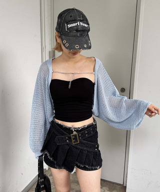 チェーン付きボレロカーディガン