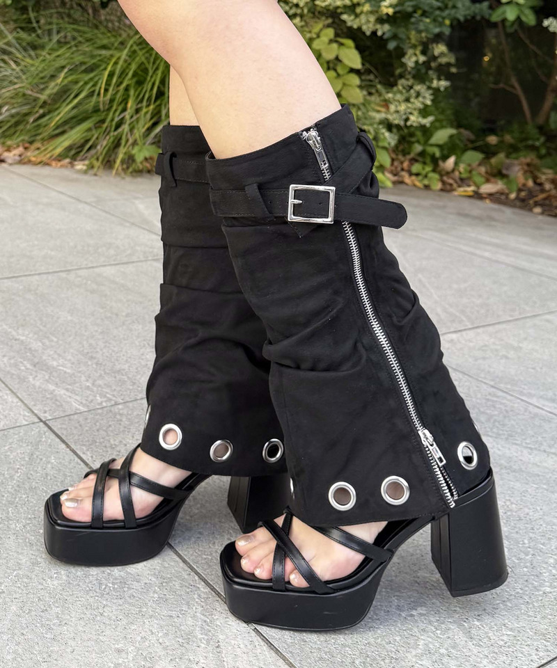 2WAY厚底サンダルカバーブーツ 詳細画像 ブラック 10