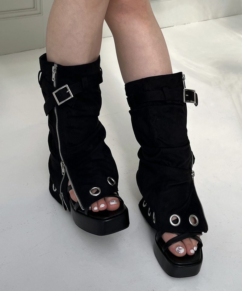 2WAY厚底サンダルカバーブーツ 詳細画像 ブラック 13