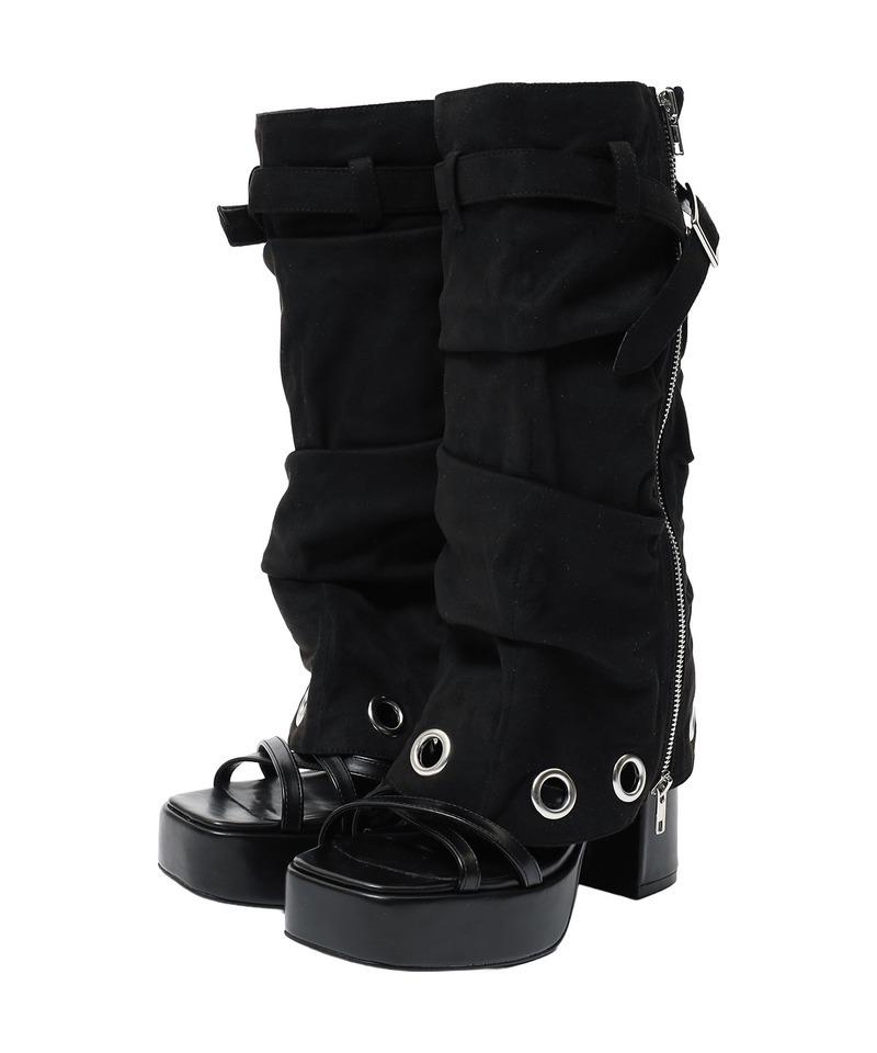 2WAY厚底サンダルカバーブーツ 詳細画像 ブラック 17