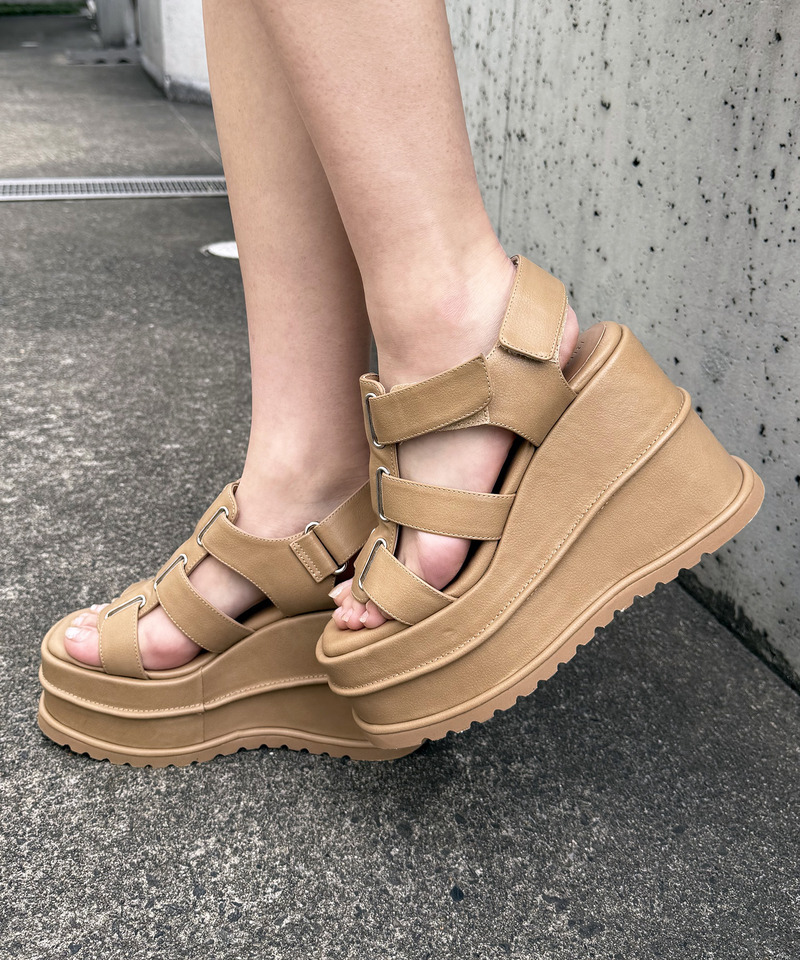 ベルトデザイン厚底サンダル 詳細画像 ブラウン 6