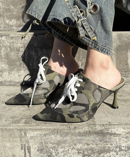 ポインテッドスニーカーミュール 詳細画像