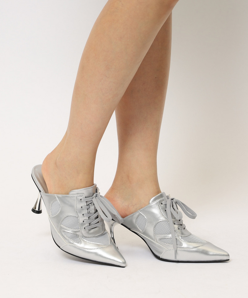 ポインテッドスニーカーミュール 詳細画像 シルバー 16