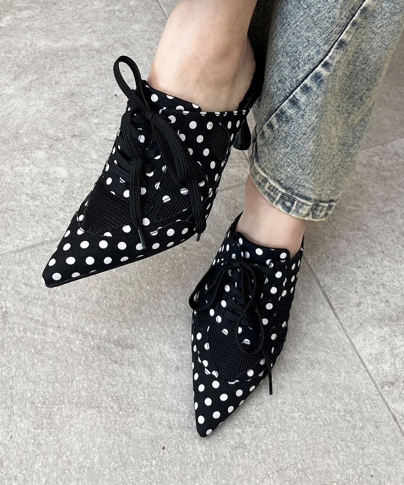 ポインテッドスニーカーミュール 詳細画像 ドット 1