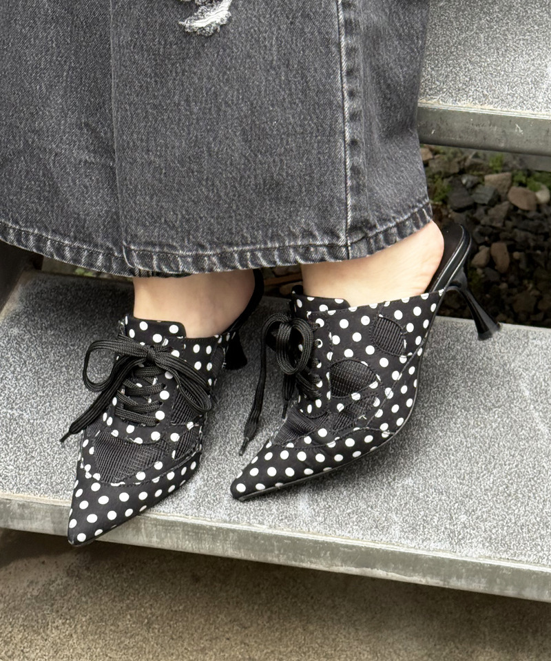 ポインテッドスニーカーミュール 詳細画像 ドット 14