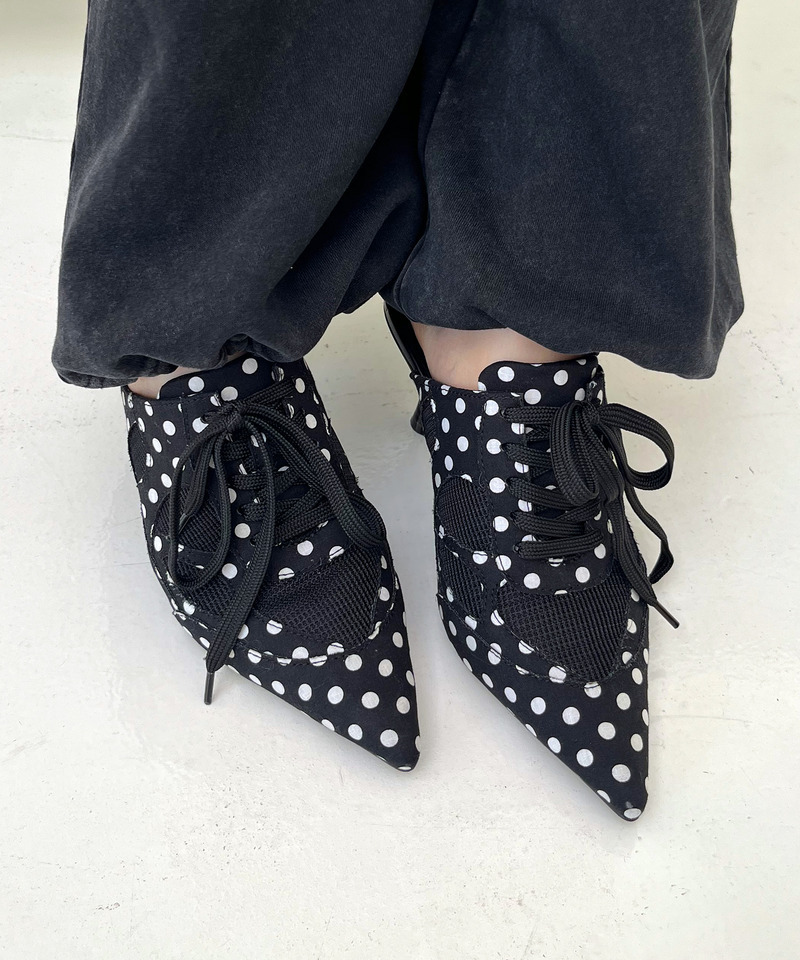 ポインテッドスニーカーミュール 詳細画像 ドット 15