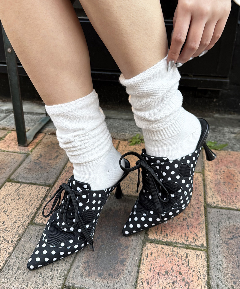 ポインテッドスニーカーミュール 詳細画像 ドット 7