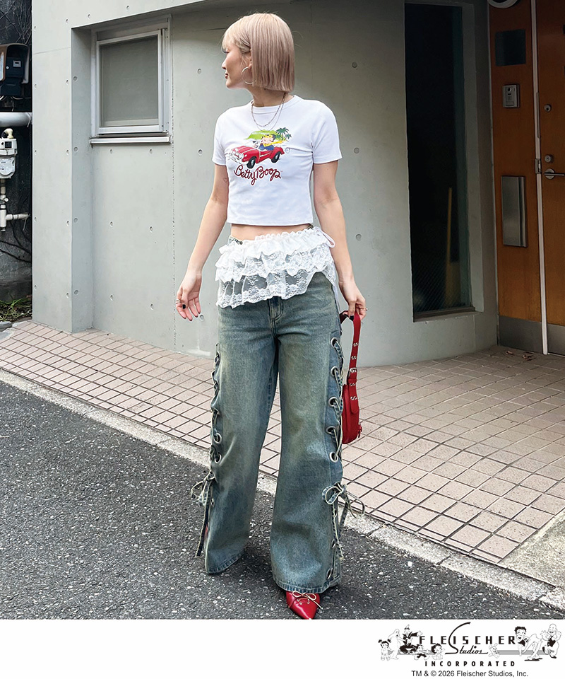 【BETTY BOOP&trade;】マイクロミニＴシャツ 詳細画像 ホワイト 2