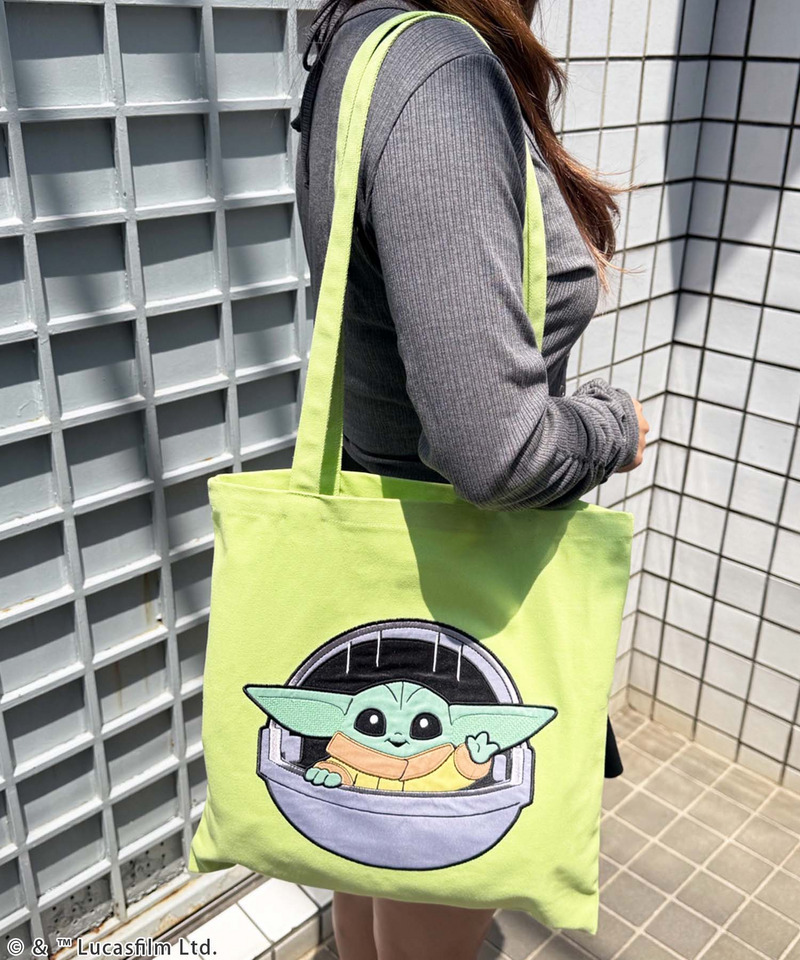 【STAR WARS/マンダロリアン/グローグー】トートバッグ 詳細画像 グリーン 3