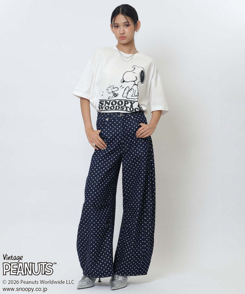 【PEANUTS/SNOOPY&WOODSTOCK】スヌーピー＆ウッドストックＴシャツ 詳細画像 ホワイト 2