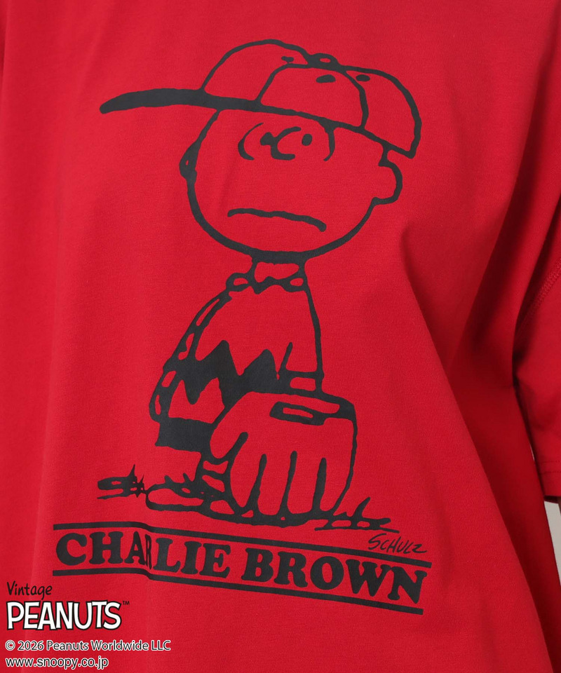 【PEANUTS/CHARIE BROWN】チャーリーブラウンＴシャツ 詳細画像 レッド 14