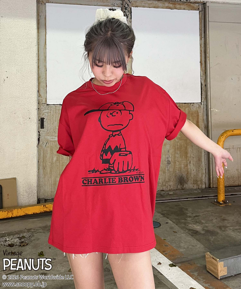 【PEANUTS/CHARIE BROWN】チャーリーブラウンＴシャツ 詳細画像 レッド 7