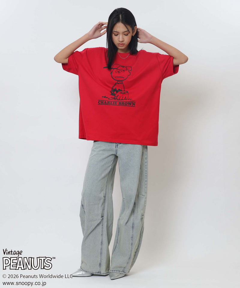 【PEANUTS/CHARIE BROWN】チャーリーブラウンＴシャツ 詳細画像 レッド 9