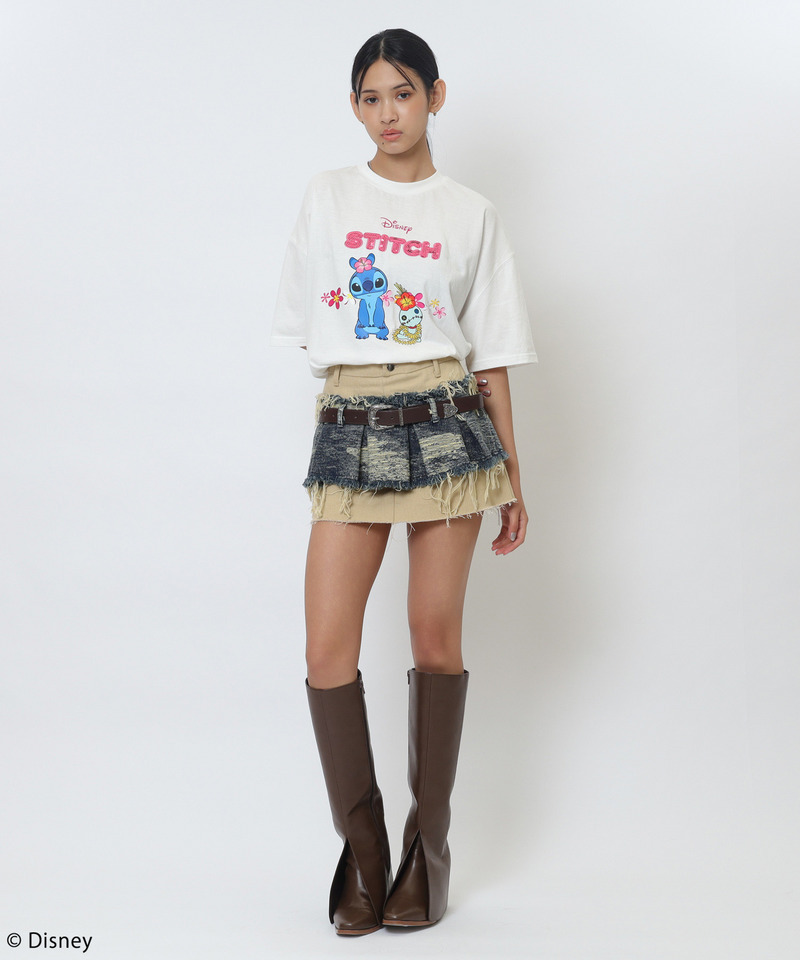【Disney/ディズニー/スティッチ】オーバーＴシャツ 詳細画像 ホワイト 2