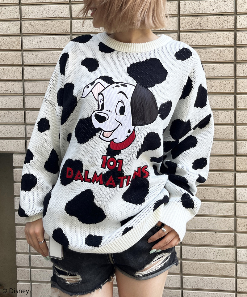 【Disney/ディズニー/101匹わんちゃん】オーバーニット 詳細画像 ホワイト 3