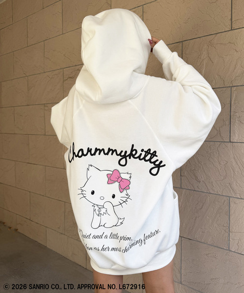 【Sanrio/サンリオキャラクターズ】チャーミーキティバックプリントドルマンパーカー