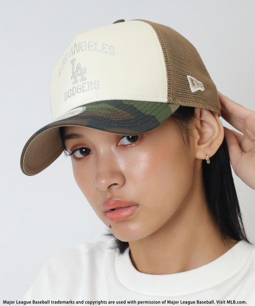 【NEW ERA】MLBラインストーンロゴ9FORTY A-Frameキャップ