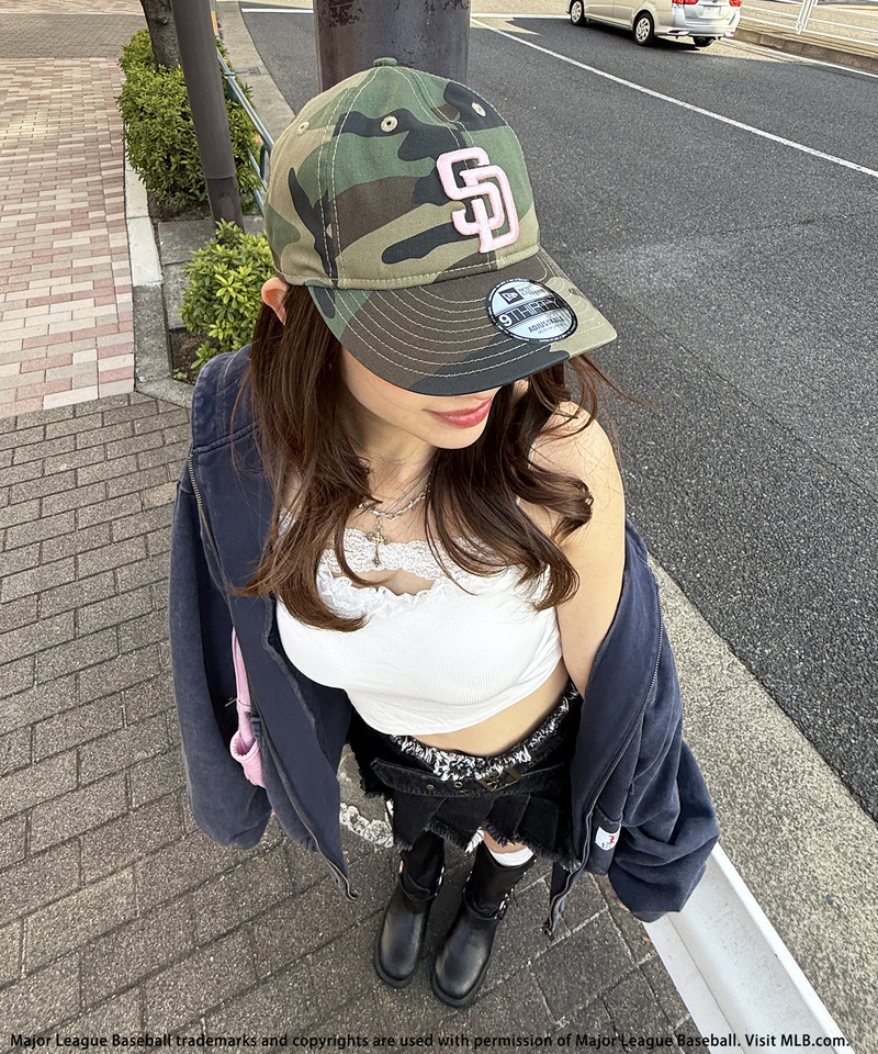 【NEW ERA】MLBロゴ総柄9TWENTYキャップ 詳細画像 カーキ系 11