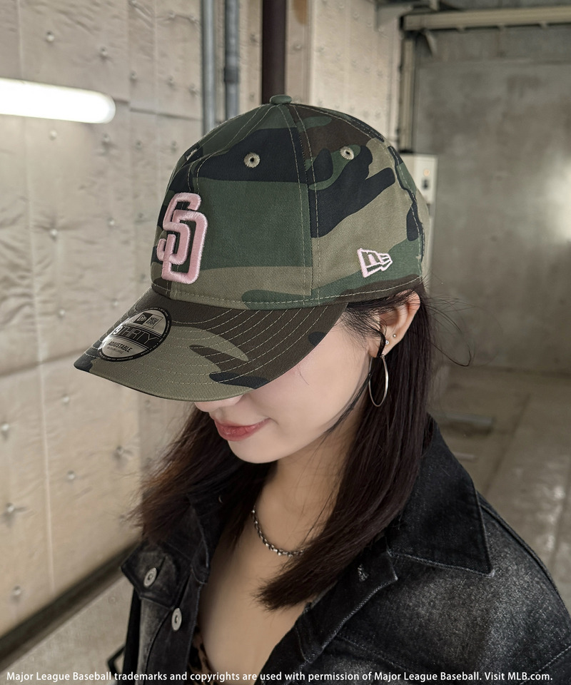 【NEW ERA】MLBロゴ総柄9TWENTYキャップ 詳細画像 カーキ系 12