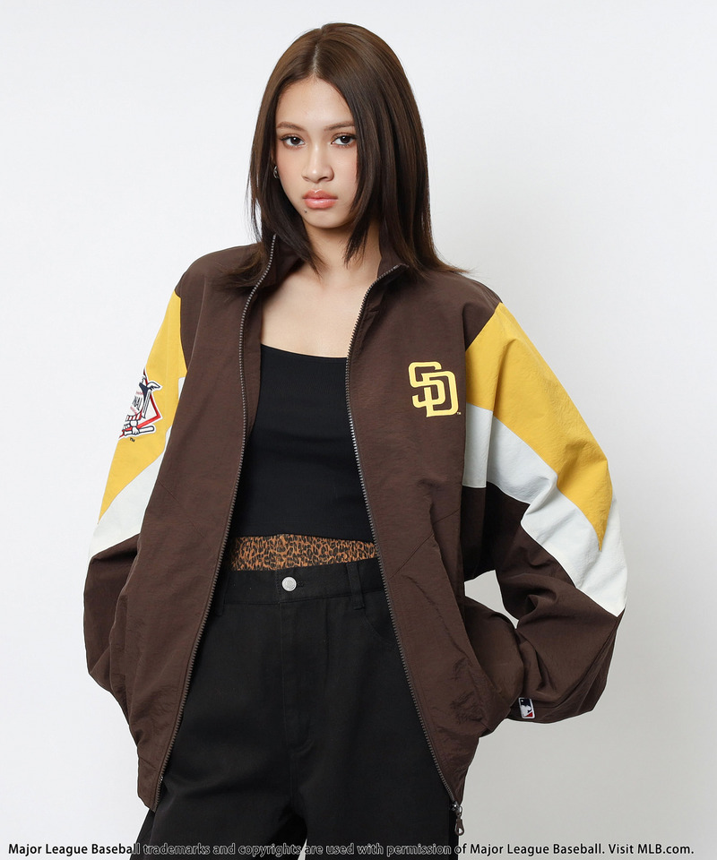 【MLB】ドルマン配色ナイロンブルゾン 詳細画像 ブラウン系 2