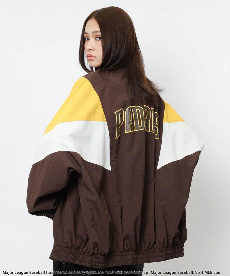 【MLB】ドルマン配色ナイロンブルゾン 詳細画像 ブラウン系 3