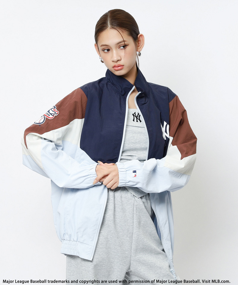 【MLB】ドルマン配色ナイロンブルゾン 詳細画像 ブルー系 3