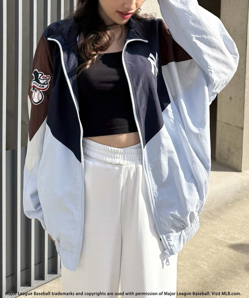 【MLB】ドルマン配色ナイロンブルゾン 詳細画像 ブルー系 5