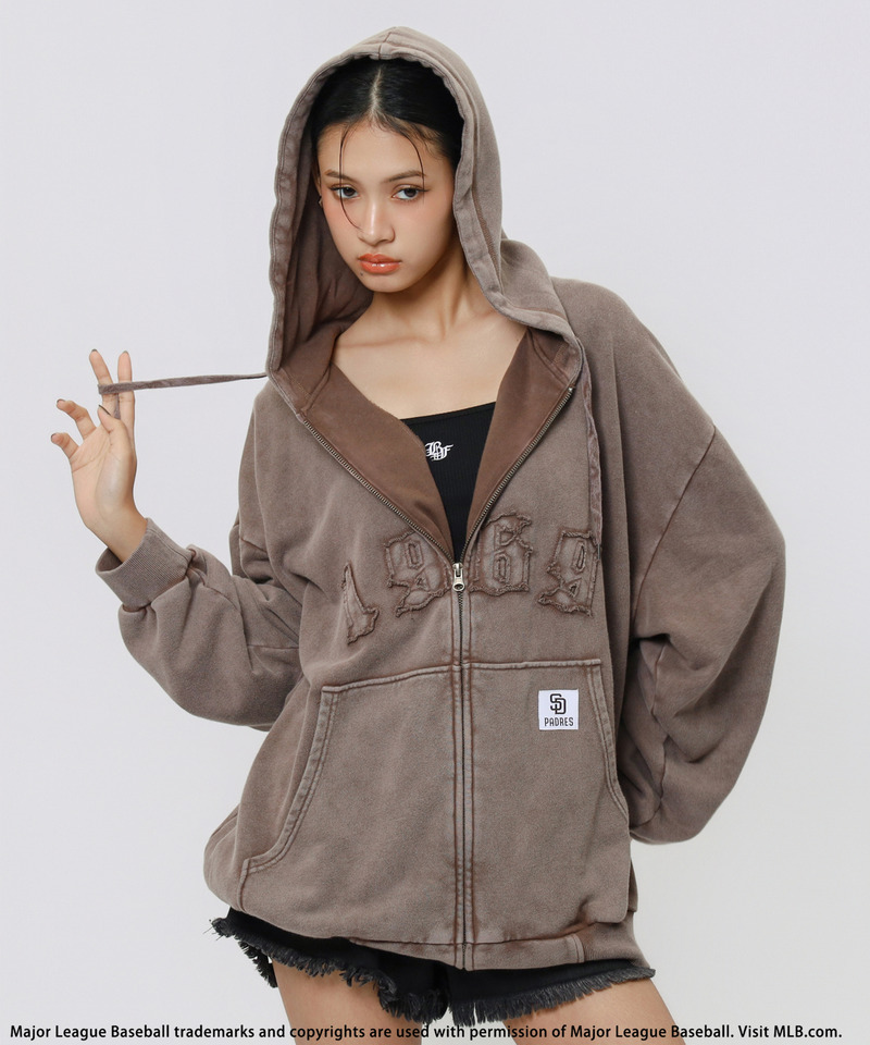 【MLB】ZIPビッグフーディー 詳細画像 ブラウン 1