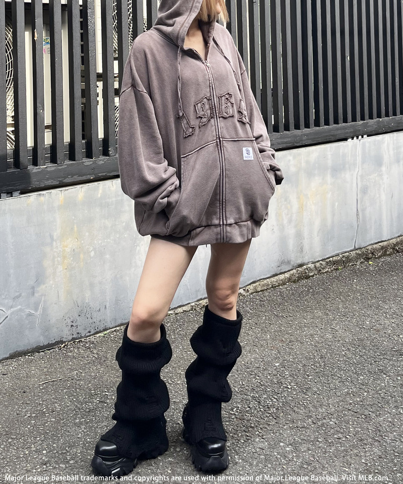 【MLB】ZIPビッグフーディー 詳細画像 ブラウン 3