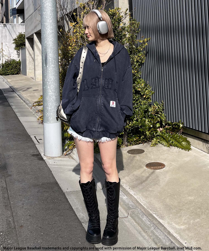 【MLB】ZIPビッグフーディー 詳細画像 ネイビー 5