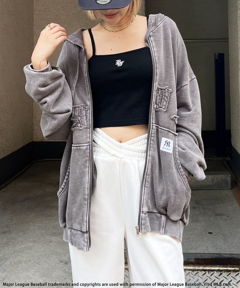 【MLB】ZIPビッグフーディー 詳細画像 ブラック 7