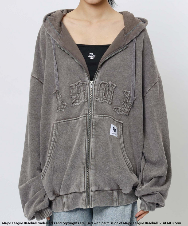 【MLB】ZIPビッグフーディー 詳細画像 ブラック 8