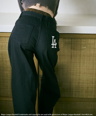 【MLB】ダブルウエストバレルレッグパンツ
