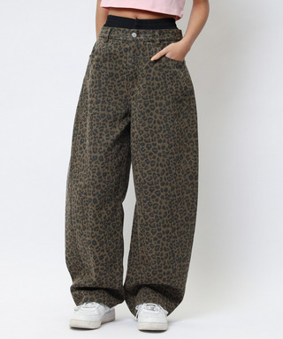 【MLB】ダブルウエストバレルレッグパンツ