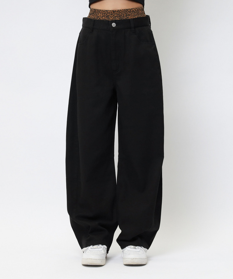 【MLB】ダブルウエストバレルレッグパンツ 詳細画像 ブラック 15