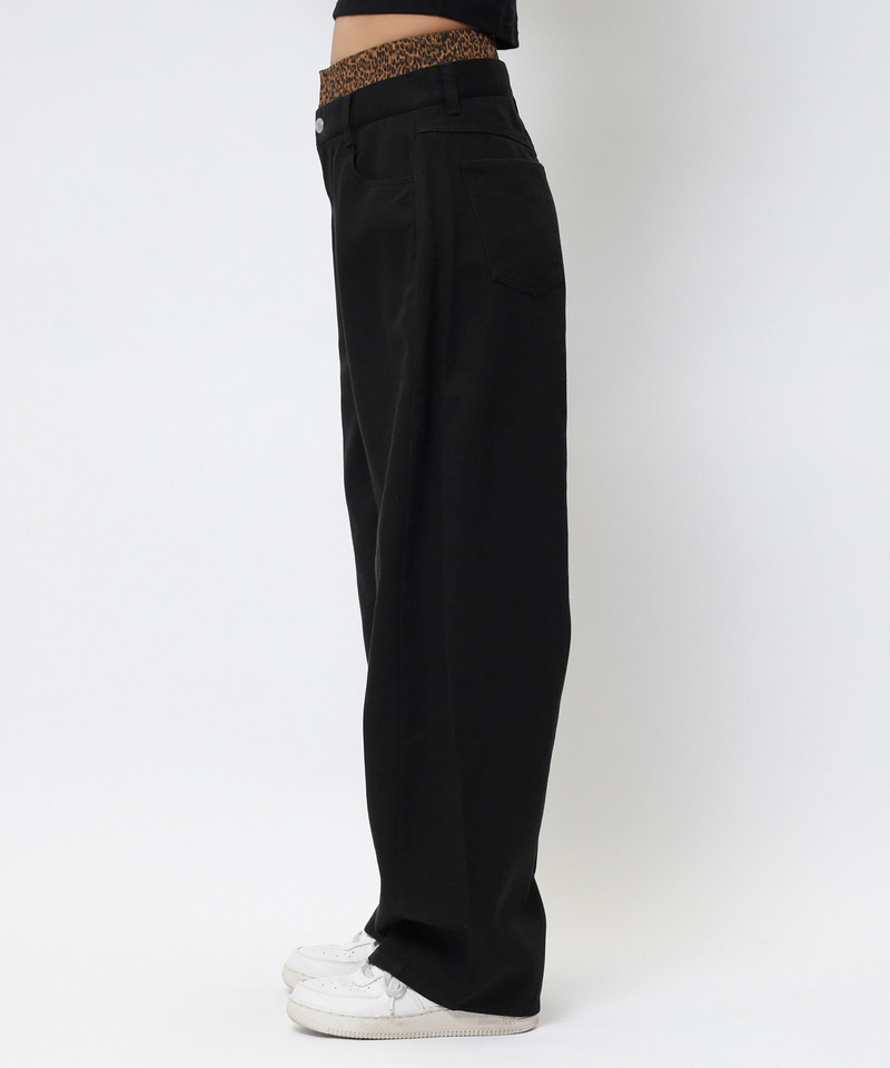 【MLB】ダブルウエストバレルレッグパンツ 詳細画像 ブラック 16